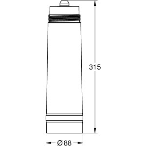 Abbildung des Grohe Filter M-Size, ein Wasserfilter für Grohe Blue Systeme. Filtersystem.