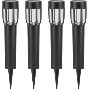 4er-Set Solar-LED-Leuchte Comaro, Ø 7 cm, für stimmungsvolle Außenbeleuchtung.