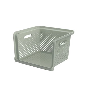 SmartStore Aufbewahrungskorb Essence Stack in Vintage Sage, offene Aufbewahrungsbox mit Griffen.