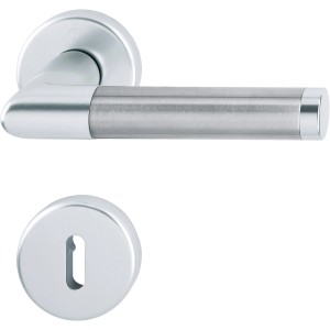 Hoppe Rosetten-Garnitur Amsterdam, Aluminium Silber, für Innentüren.