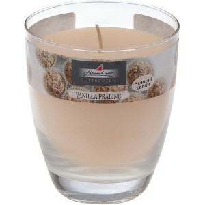 Steinhart Duftkerze Creme im Glas, 10,7x9,2cm, Vanille Praliné Duft.