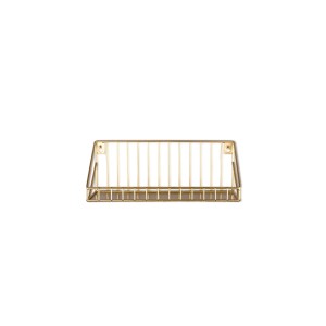 Goldenes Wandregal Fiona von Mirrors & More, 30x11x11cm, aus Metall.