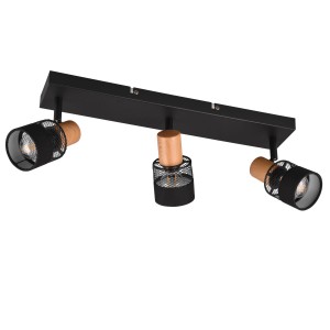 Trio Spot 3er Nandini Schwarz matt