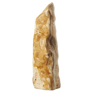 Poliertes Scherf Kristall-Monolith Zierkies, Farbe Morgen-Sonne, Höhe 60-90 cm.