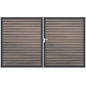 GroJa Steckzaun-Tor Solid-Rhombus 2-flg. DB703 DIN Rechts Bi-Color Co-Ex.