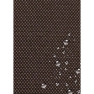 Detailaufnahme: Braunes Bankauflage-Kissen (120x60x60cm) mit Wassertropfen, geeignet für 2-Sitzer Gartenbänke.