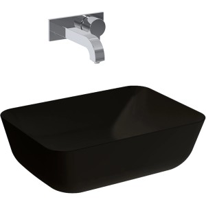 Maximus Aufsatzwaschbecken 45,5 cm Reni Keramik Schwarz