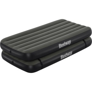 Bestway Luftbett Airbed Twin/King 3-in-1, grau, für Camping und Zuhause.