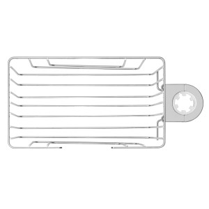 Wenko Duschstangencaddy Valognes 20 cm x 12 cm x 13 cm Silber Glänzend