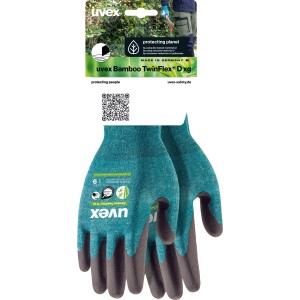 Uvex Arbeitshandschuhe Bamboo TwinFlex D xg Gr. 08, Feinstrickhandschuhe mit Schnittschutz.
