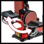 Einhell TC-US 380 Stand-Band-Tellerschleifer mit schwenkbarer Schleifeinrichtung und Werkstückanschlag.
