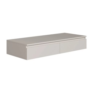 Selsey Bemmi Wand-Schminktisch 120 cm, Kaschmirgrau, mit 2 Schubladen. Moderner, platzsparender Hängeschreibtisch oder Konsole.