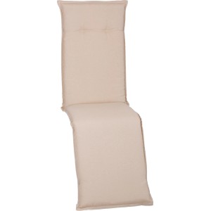 Beige Saumauflage für Relaxstuhl Takume, Gartenstuhlauflage mit 8 cm Polsterung.