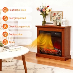 HOMAVO 18'' 900/1800W Elektrokamin mit Heizung Inklusive Schrank