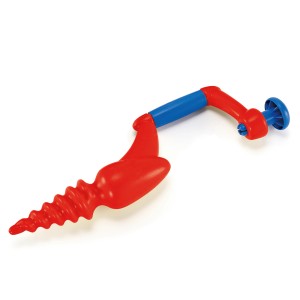 Roter Hape Sandbohrer aus Kunststoff für Kinder zum Spielen im Sandkasten.