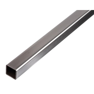Vierkantrohr aus Stahl, 25x25x1000 mm, kalt gewalzt.
