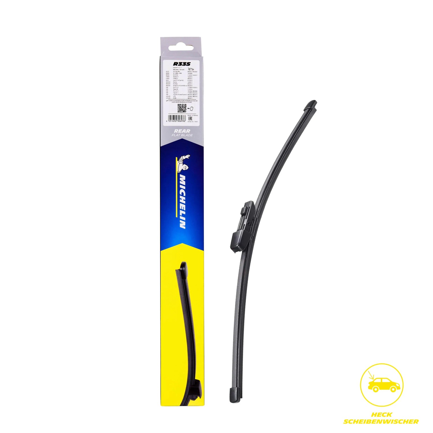 Michelin Heckwischer Flat Blade, 335 mm, für klare Sicht und sichere Fahrt.