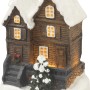 Beleuchtetes Deko-Weihnachtshaus, 4-fach sortiert, mit Schnee und warmem Licht.
