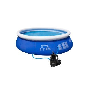 Steinbach Pool-Set, Ø 366 cm, blau, mit Filterpumpe. Stahlrahmenpool für Garten und Familie.