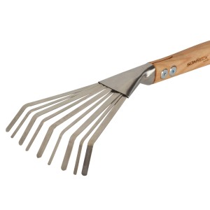 Sonneck Hochbeet-Laubrechen Natura mit Eschengriff, ideal für die Gartenarbeit.