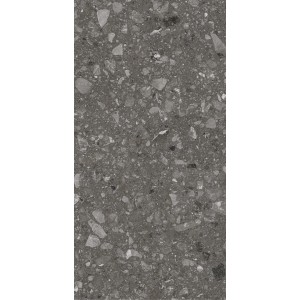 Feinsteinzeug Bodenfliese in Anthrazit, 60x120 cm, matte Steinoptik für Innen- und Außenbereich.