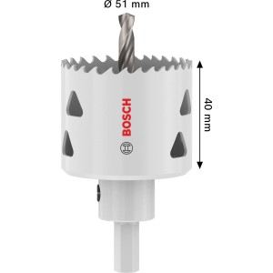 Bosch Lochsäge Multi Material mit Aufsteckhalter Ø 51 mm x 40 mm Silber