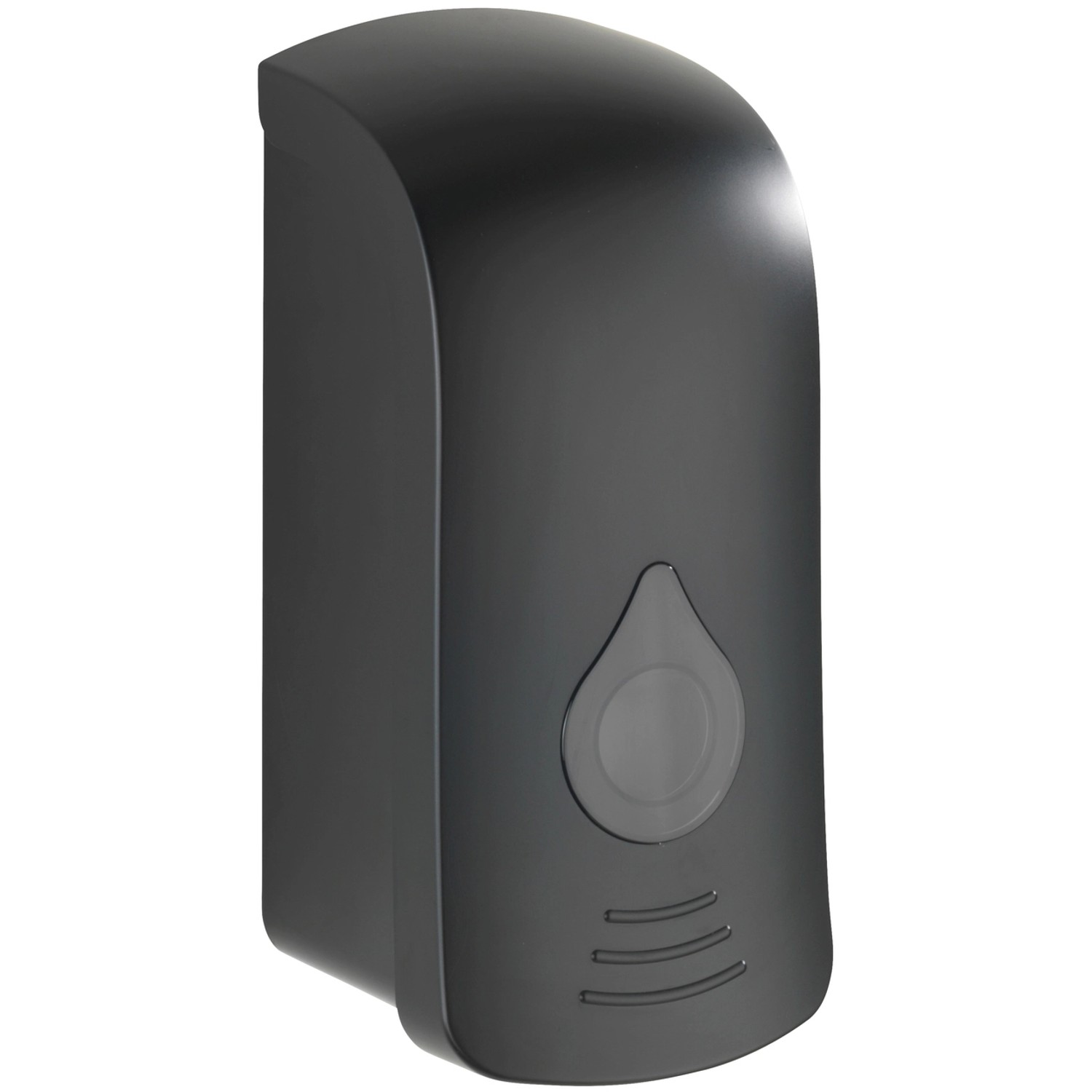 Schwarzer Wenko Ranera L Seifenspender/Desinfektionsmittelspender für Wandmontage.