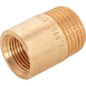 Gewinde-Reduzierstück aus Rotguss, 21 mm x 14,9 mm, für Sanitär- und Heizungsinstallation.