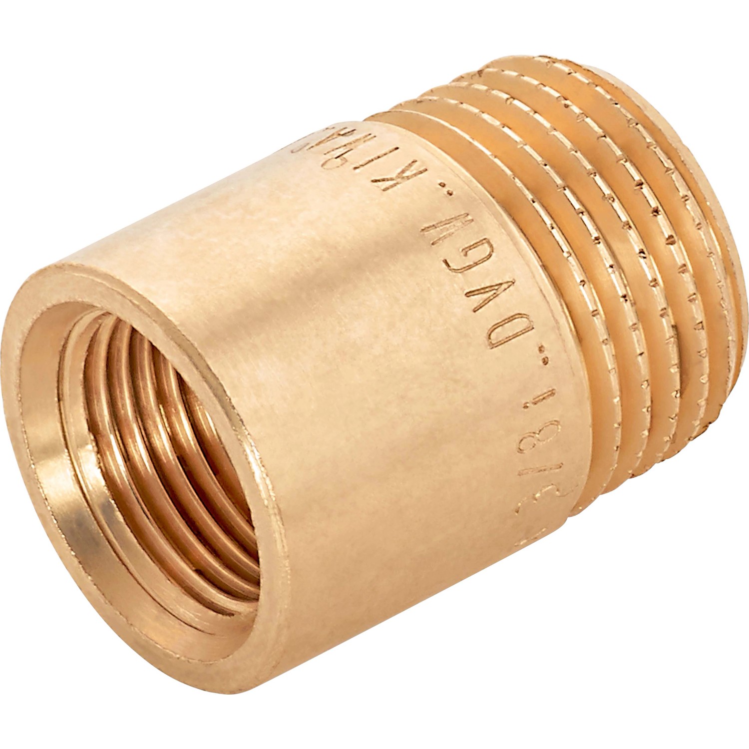 Gewinde-Reduzierstück aus Rotguss, 21 mm x 14,9 mm, für Sanitär- und Heizungsinstallation.