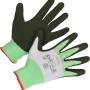 LUX Arbeitshandschuhe Eco Gr. 9, Polyester mit Gripp-Beschichtung, grün/weiß, für Montagearbeiten