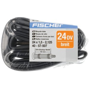 Fischer Fahrradschlauch 60,96 cm (24 Zoll) mit Dunlopventil, breit und robust.