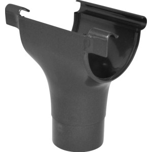 Marley Dachrinnenstutzen RG 125/105, anthrazit-metallic, für halbrunde Kunststoff-Dachrinnen.