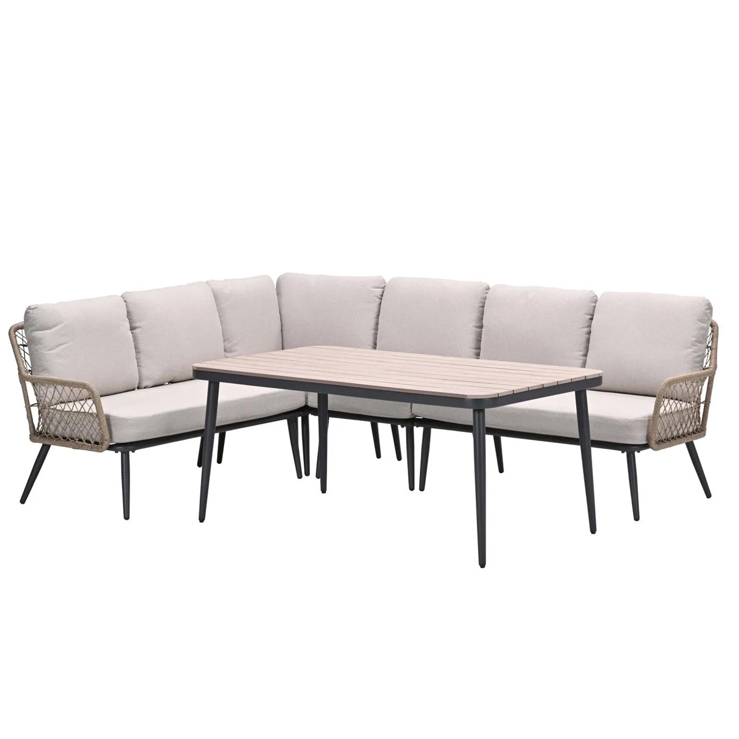 Garden Impressions Allasio Lounge- Dining Eckset - 5tlg. - Outdoor-Design mit funktionaler Dining-Höhe_2
