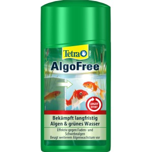 Tetra Pond AlgoFree 1l Algenmittel zur Bekämpfung von Algen und grünem Wasser im Gartenteich.