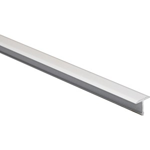 T-Fugenprofil aus Alu, silber eloxiert, matt, 9 mm x 0,9 m für Bodenübergänge.