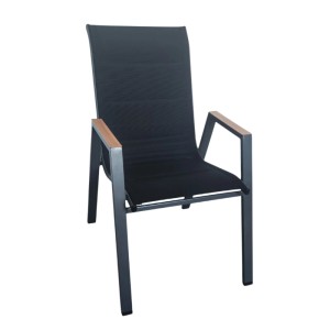 Greemotion Gartenstuhl Malta Stahl 54 cm x 74 cm x 91 cm Schwarz-Anthrazit