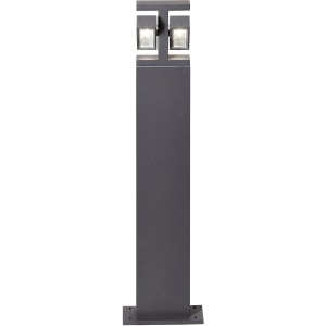 Anthrazitfarbene, 2-flammige LED-Außenstandleuchte Glynn von Brilliant für den Garten.