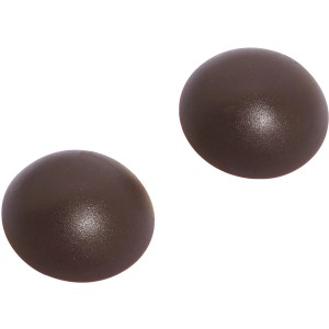 2 braune, selbstklebende Wandanschlag-Puffer (Ø 30mm) zum Schutz vor Beschädigungen.