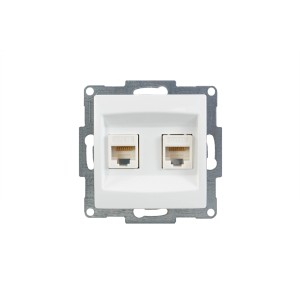 Visage2 Telefonsteckdose UAE 2 x RJ45 Arktis