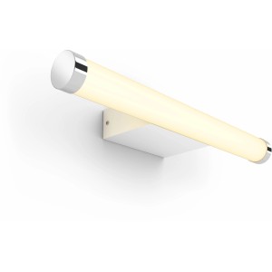 Weiße Philips Hue Adore LED-Wandleuchte mit Dimmer, geeignet für das Badezimmer.