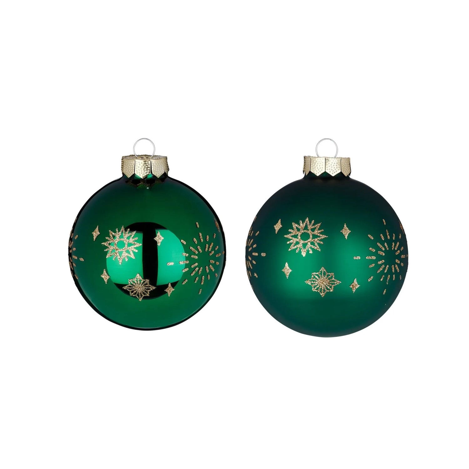 Holly & Jolly Weihnachtskugeln 8 cm Dunkelgrün Glas kaufen bei OBI