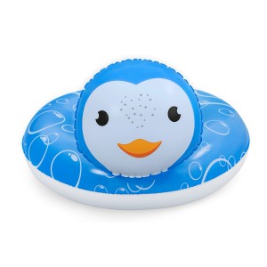 Bestway Schwimmring mit Pinguin-Motiv, blauer offener Schwimmreifen für Kinder ab 2 Jahren.