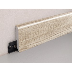 Sockelleiste Eiche Brixen mit Dichtlippe und Clip-System, einfache Montage.