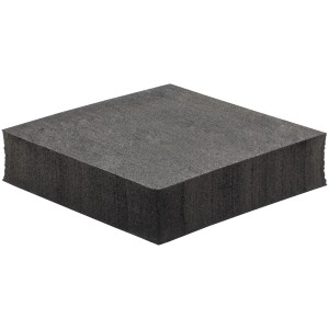 Wagner Topffuß, 50x50mm, Schwarz, aus Kautschuk, für Zubehör für Pflanztöpfe.