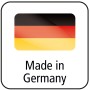 Symbol „Made in Germany“: Deutsche Flagge mit Schriftzug für Qualität.