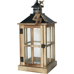 Windlicht Tauern S von Boltze Home, Holz/Metall/Glas, Weihnachtsdeko für Innen.