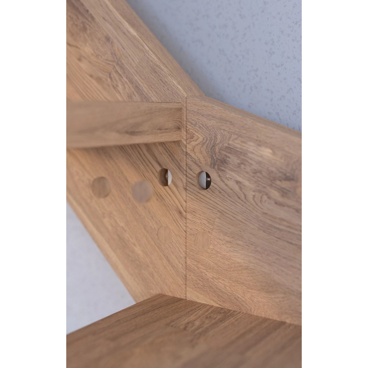 Treppe Mykonos Pro Eiche Gew. L 90 cm Holz-Edelstahl-Geländer FSC®_2