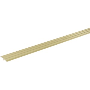 Universalprofil dowel-fix 02 Alu eloxiert, Champagner, 900 mm Länge. Übergangsprofil für Bodenbeläge.