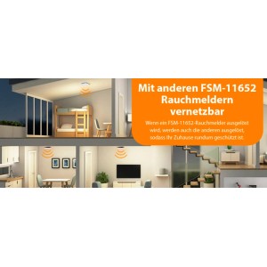 Smartwares Rauchmelder FSM-11652 2er-Pack: Vernetztes System für umfassenden Brandschutz im Haus.