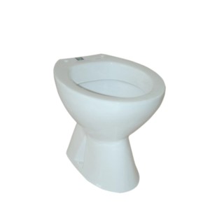 Weißes Stand-WC Tiefspüler mit senkrechtem Abgang für das Badezimmer.